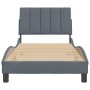 Estructura de cama con cabecero terciopelo gris oscuro 80x200cm de , Camas y somieres - Ref: Foro24-3207814, Precio: 138,01 €...