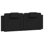 Estructura cama con luces LED cuero sintético negro 140x190 cm de , Camas y somieres - Ref: Foro24-3214015, Precio: 196,95 €,...