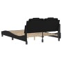 Estructura cama con luces LED cuero sintético negro 140x190 cm de , Camas y somieres - Ref: Foro24-3214015, Precio: 196,95 €,...