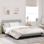 Bed frame with light gray velvet headboard 120x200cm by , Beds and slatted bases - Ref: Foro24-3207837, Price: 181,54 €, Disc...