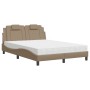 Bed with synthetic leather cappuccino mattress 140x190 cm by , Beds and slatted bases - Ref: Foro24-3208793, Price: 382,57 €,...