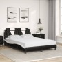 Cama con colchón cuero sintético negro y blanco 140x200 cm de , Camas y somieres - Ref: Foro24-3208801, Precio: 430,83 €, Des...