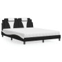 Bett mit schwarz-weißer Kunstleder-Matratze 160x200 cm von , Betten und Lattenroste - Ref: Foro24-3208808, Preis: 453,37 €, R...