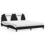 Cama con colchón cuero sintético negro y blanco 180x200 cm de , Camas y somieres - Ref: Foro24-3208815, Precio: 446,33 €, Des...