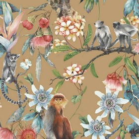 Noordwand Exotic Monkeys wallpaper gold by Noordwand, Painted paper - Ref: Foro24-431400, Price: 46,99 €, Discount: %