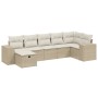 Garden set with 7 pieces of sofas and beige synthetic rattan cushions. by , Garden sets - Ref: Foro24-3264434, Price: 566,18 ...