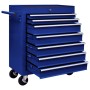 Carrito caja de herramientas 7 cajones azul de vidaXL, Carretillas de carga - Ref: Foro24-147173, Precio: 245,34 €, Descuento: %