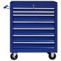 Carrito caja de herramientas 7 cajones azul de vidaXL, Carretillas de carga - Ref: Foro24-147173, Precio: 245,34 €, Descuento: %