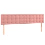 Estructura de cama con cabecero terciopelo rosa 120x190 cm de , Camas y somieres - Ref: Foro24-3270607, Precio: 170,32 €, Des...