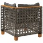 Corner garden sofa with gray synthetic rattan cushions by , Outdoor sofas - Ref: Foro24-365924, Price: 113,58 €, Discount: %