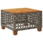 Garden table made of synthetic rattan and acacia wood in gray, measuring 55x55x36 cm. by , Garden tables - Ref: Foro24-365930...