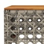 Garden table made of synthetic rattan and acacia wood in gray, measuring 55x55x36 cm. by , Garden tables - Ref: Foro24-365930...