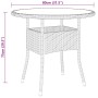 3-teiliges Bistro-Set für den Garten aus PE-Rattan mit schwarzem gehärtetem Glasplatte von , Gartensets - Ref: Foro24-3095903...