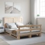 Estructura de cama con cabecero madera maciza pino 160x200 cm de , Camas y somieres - Ref: Foro24-3281541, Precio: 225,99 €, ...