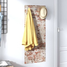 Wall coat rack tempered glass brick wall 125x50 cm by vidaXL, Hat and coat racks - Ref: Foro24-322278, Price: 44,21 €, Discou...