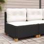 Garden sofa without armrests with black PE rattan cushions by , Outdoor sofas - Ref: Foro24-365905, Price: 83,72 €, Discount: %