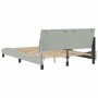 Estructura de cama con cabecero terciopelo gris claro 140x190cm de , Camas y somieres - Ref: Foro24-3207849, Precio: 181,83 €...