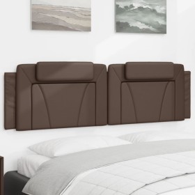 Cabecero de cama acolchado cuero sintético marrón 180 cm de , Cabeceros y pies de cama - Ref: Foro24-374806, Precio: 57,50 €,...