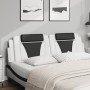 Padded headboard in white and black synthetic leather, 180 cm. by , Headboards and footboards - Ref: Foro24-374810, Price: 61...