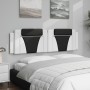 Padded headboard in white and black synthetic leather, 180 cm. by , Headboards and footboards - Ref: Foro24-374810, Price: 61...