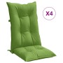 High back chair cushions 4 units green melange fabric 120x50x7cm by , Cushions for chairs and sofas - Ref: Foro24-4002362, Pr...