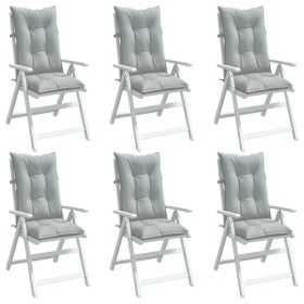 Cushions for high back chair, 6 units, light gray melange fabric. by , Cushions for chairs and sofas - Ref: Foro24-4002348, P...