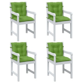 Cojines silla respaldo bajo 4 ud tela verde melange 100x50x7 cm de , Cojines para sillas y sofás - Ref: Foro24-4002395, Preci...