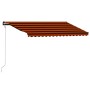 Toldo automático retráctil naranja y marrón 400x300 cm de vidaXL, Toldos - Ref: Foro24-3055265, Precio: 461,91 €, Descuento: %