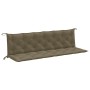 Gartenbankkissen, 2 Stück, Stoff in Grau-Taupe-Melange, 200x50x7 cm. von , Kissen für Stühle und Sofas - Ref: Foro24-4002638,...