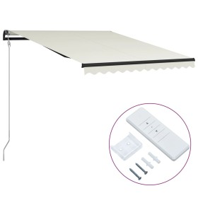 Cream automatic retractable awning 300x250 cm by vidaXL, Awnings - Ref: Foro24-3055257, Price: 363,99 €, Discount: %