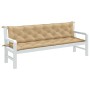 Kissen für Gartenbank 2 Stück Stoff Beige Melange 200x50x7 cm von , Kissen für Stühle und Sofas - Ref: Foro24-4002633, Preis:...