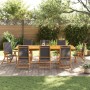 9-piece solid acacia wood and textilene garden dining set by , Garden sets - Ref: Foro24-3279265, Price: 979,20 €, Discount: %