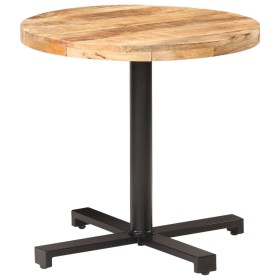 Mesa de bistró redonda madera de mango rugosa Ø80x75 cm de vidaXL, Mesas de cocina y de comedor - Ref: Foro24-320269, Precio:...