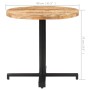 Mesa de bistró redonda madera de mango rugosa Ø80x75 cm de vidaXL, Mesas de cocina y de comedor - Ref: Foro24-320269, Precio:...