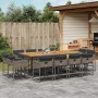 Garten-Essgruppe mit 13-teiligen Kissen aus grauem synthetischem Rattan. von , Gartensets - Ref: Foro24-3278173, Preis: 1,00 ...