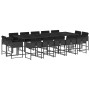 Garden dining set with 15-piece black synthetic rattan cushions. by , Garden sets - Ref: Foro24-3278178, Price: 1,00 €, Disco...