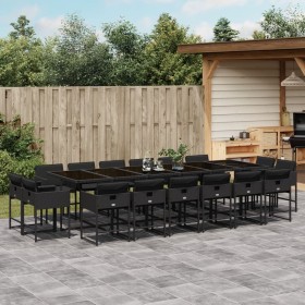 Garden furniture set 17 pieces with black synthetic rattan cushions by , Garden sets - Ref: Foro24-3278190, Price: 1,00 €, Di...