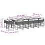 Garden dining set with 15-piece black synthetic rattan cushions. by , Garden sets - Ref: Foro24-3278186, Price: 1,00 €, Disco...