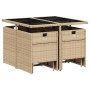 Garten-Essgruppe 9-teilig mit Kissen aus synthetischem Rattan in Beige. von , Gartensets - Ref: Foro24-3277725, Preis: 468,37...