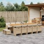 Garten-Essgruppe mit 15-teiligen Kissen aus synthetischem Rattan in Beige. von , Gartensets - Ref: Foro24-3277767, Preis: 1,0...