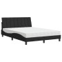 Cama con colchón terciopelo negro 140x200 cm de , Camas y somieres - Ref: Foro24-3208600, Precio: 445,44 €, Descuento: %