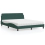 Cama con colchón terciopelo verde oscuro 160x200 cm de , Camas y somieres - Ref: Foro24-3208434, Precio: 384,55 €, Descuento: %