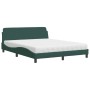 Bed with dark green velvet mattress 160x200 cm by , Beds and slatted bases - Ref: Foro24-3208434, Price: 384,55 €, Discount: %