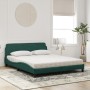 Cama con colchón terciopelo verde oscuro 160x200 cm de , Camas y somieres - Ref: Foro24-3208434, Precio: 384,55 €, Descuento: %