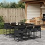 Garten-Essgruppe 7-teilig mit schwarzen Kunststoff-Rattan-Kissen. von , Gartensets - Ref: Foro24-3278034, Preis: 533,69 €, Ra...