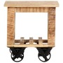 Side table with rough mango wood and wheels, 40x40x42 cm. by vidaXL, Side tables - Ref: Foro24-320936, Price: 102,45 €, Disco...