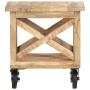 Mesa auxiliar con ruedas madera de mango rugosa 40x40x42 cm de vidaXL, Mesas auxiliares - Ref: Foro24-320936, Precio: 102,45 ...