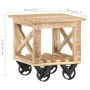 Side table with rough mango wood and wheels, 40x40x42 cm. by vidaXL, Side tables - Ref: Foro24-320936, Price: 102,45 €, Disco...