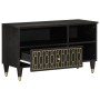 Solid mango wood TV stand 80x33x46 cm by , CD and DVD storage - Ref: Foro24-358337, Price: 91,62 €, Discount: %