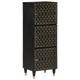 Solid mango wood tall sideboard 40x33x110 cm by , CD and DVD storage - Ref: Foro24-358349, Price: 119,26 €, Discount: %